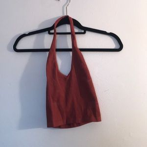 rust halter top